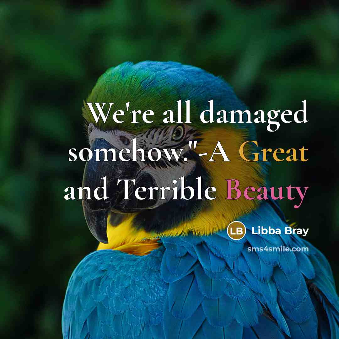 “We're all damaged somehow."-A Great and Terrible Beauty…” quote by Libba Bray