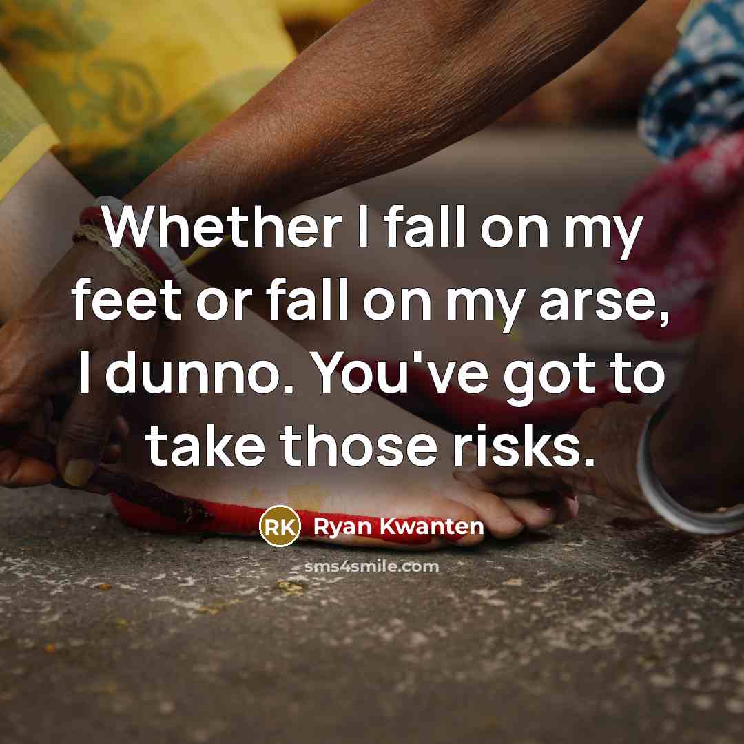 “Whether I fall on my feet or fall on my…” quote by Ryan Kwanten