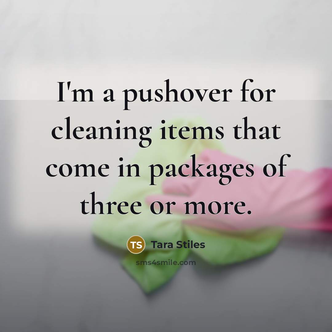 “I'm a pushover for cleaning items that come in packages…” quote by Tara Stiles