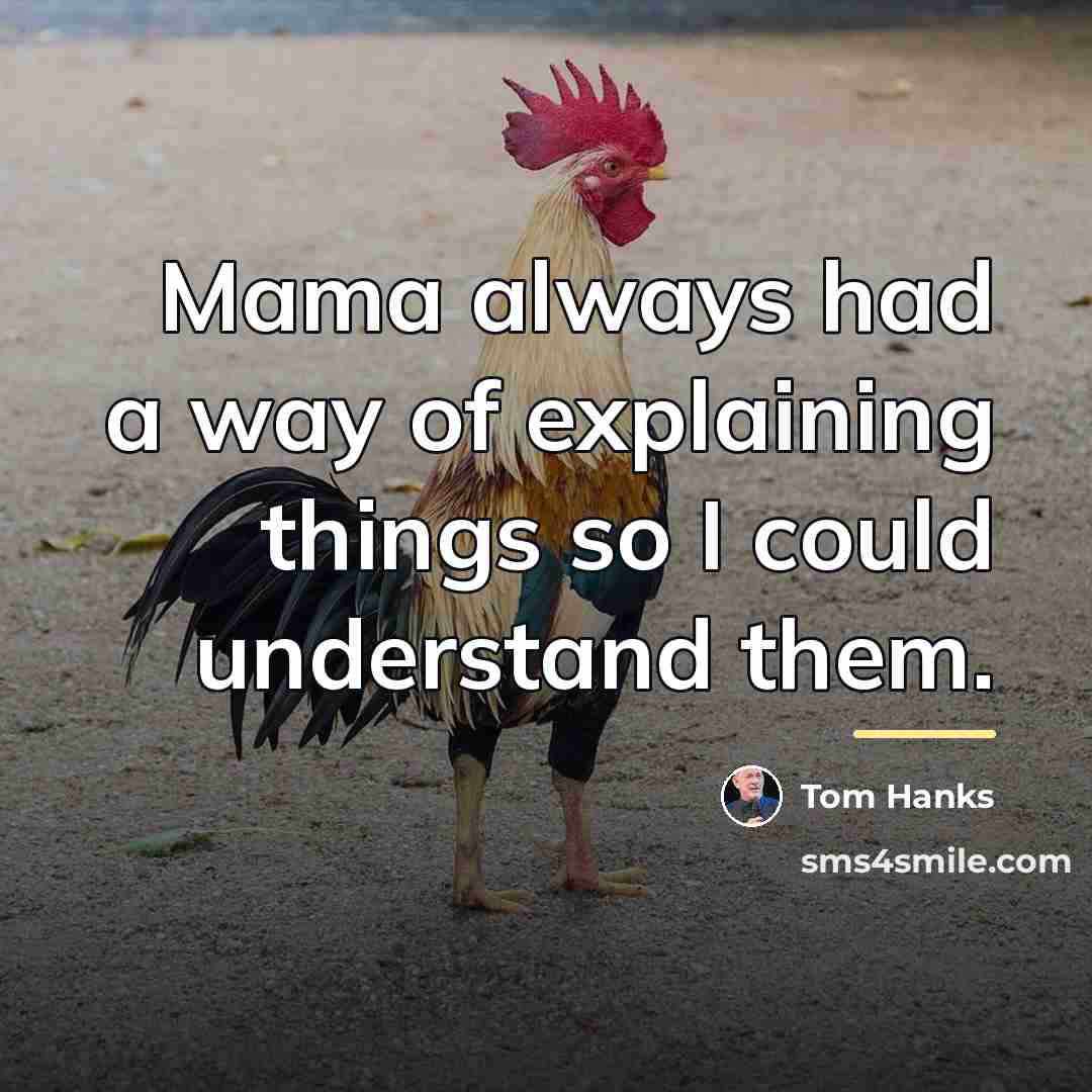 “Mama always had a way of explaining things so I…” quote by Tom Hanks