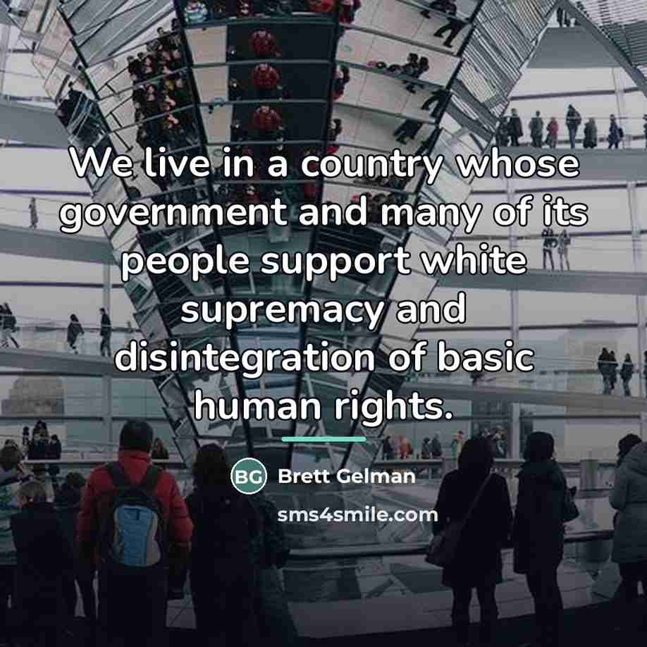 “We live in a country whose government and many of…” quote by Brett Gelman