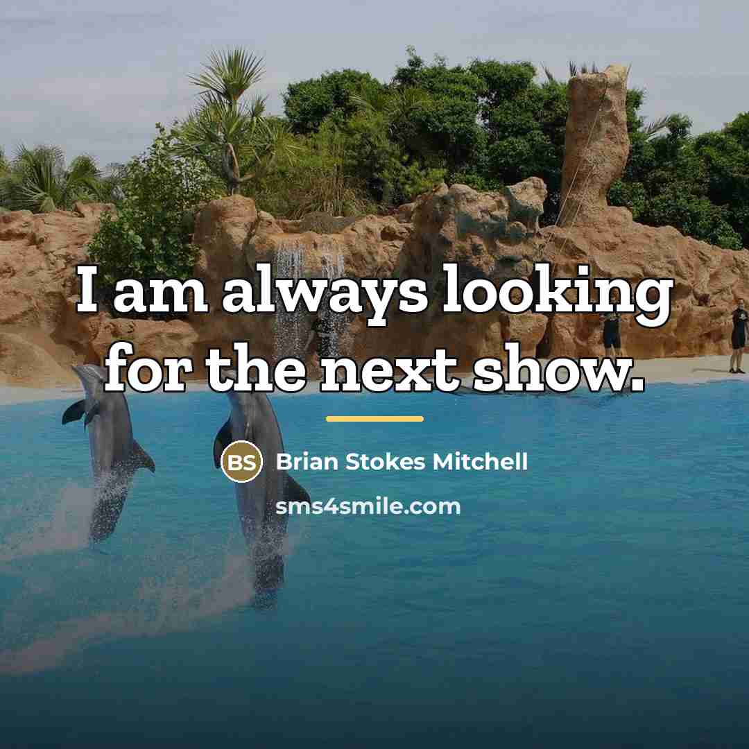 “I am always looking for the next show.…” quote by Brian Stokes Mitchell