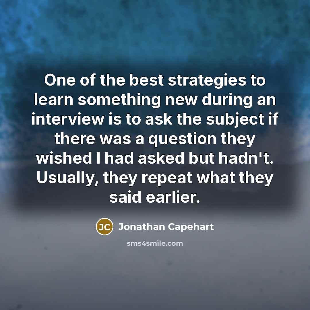 “One of the best strategies to learn something new during…” quote by Jonathan Capehart