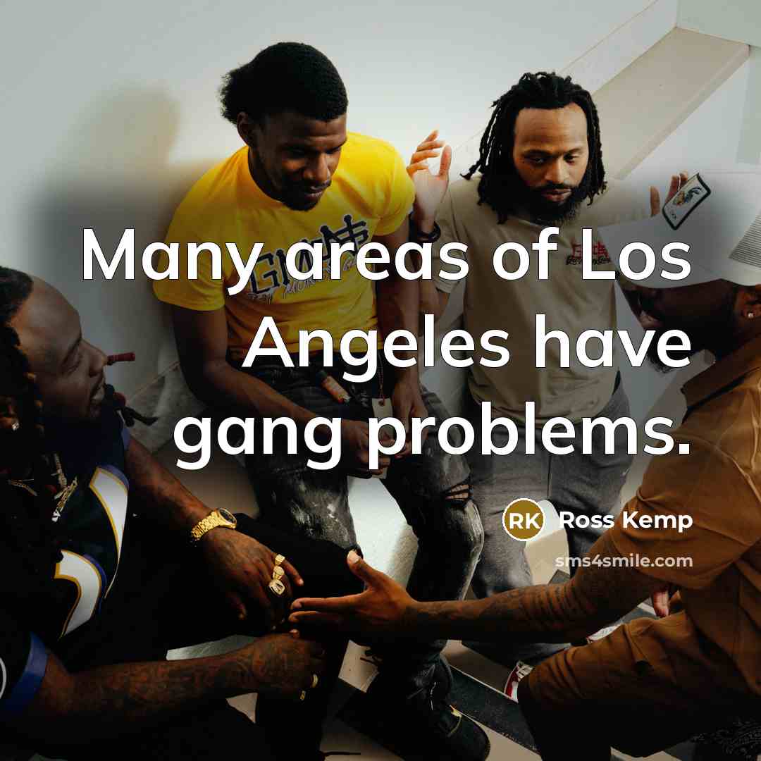 “Many areas of Los Angeles have gang problems.…” quote by Ross Kemp
