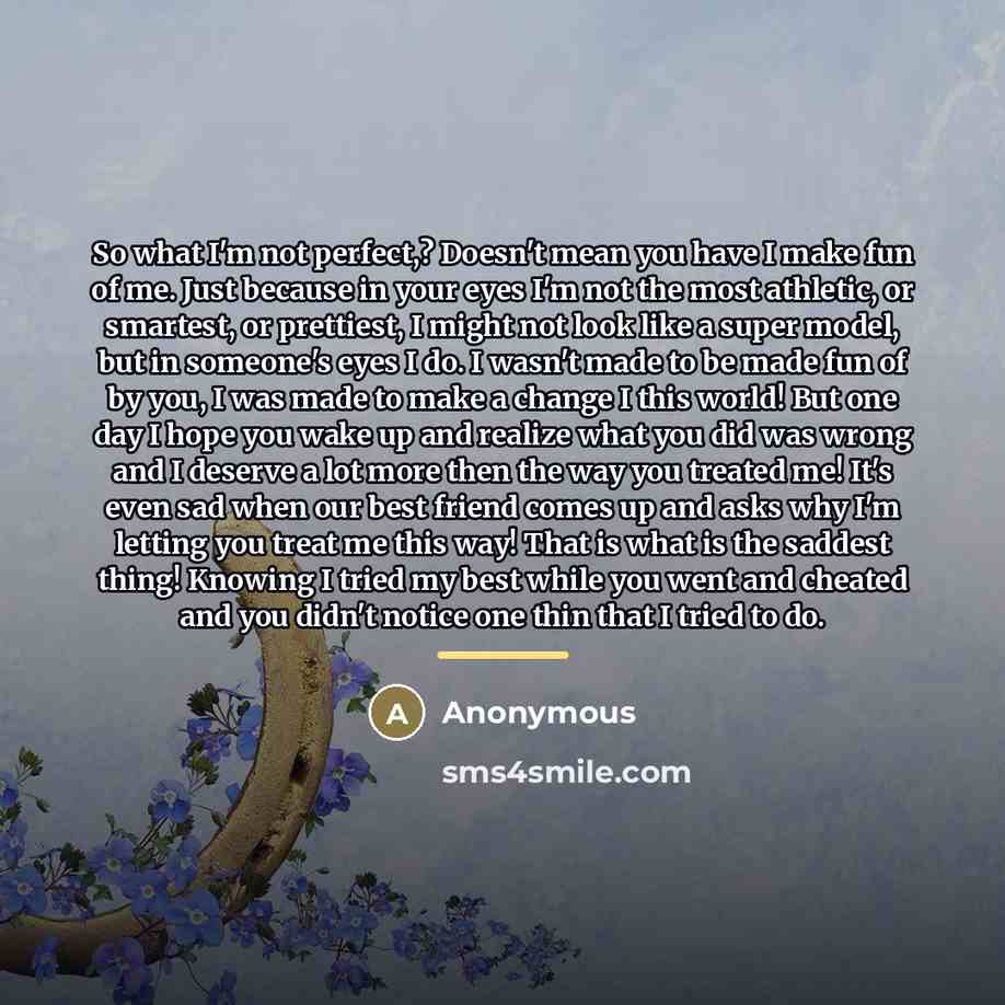 “So what I'm not perfect,? Doesn't mean you have I…” quote by Anonymous