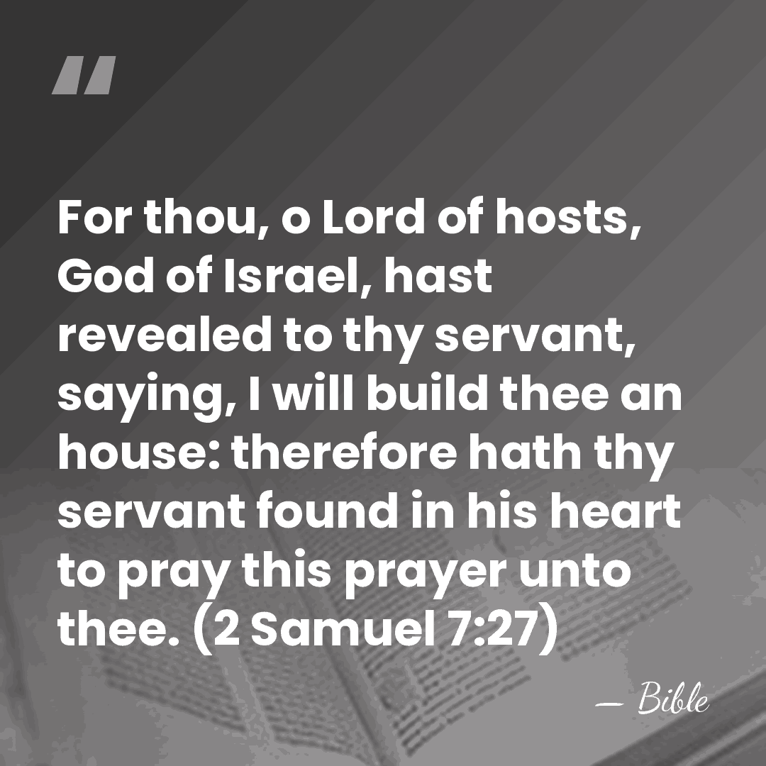 For thou, o Lord of hosts, God of Israel, hast revealed to&hellip; - Bible