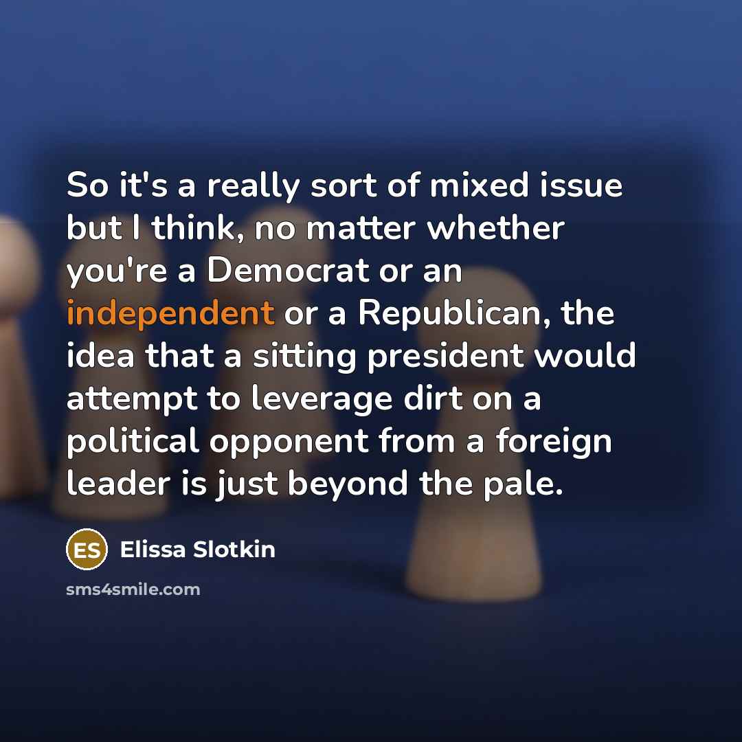 “So it's a really sort of mixed issue but I…” quote by Elissa Slotkin