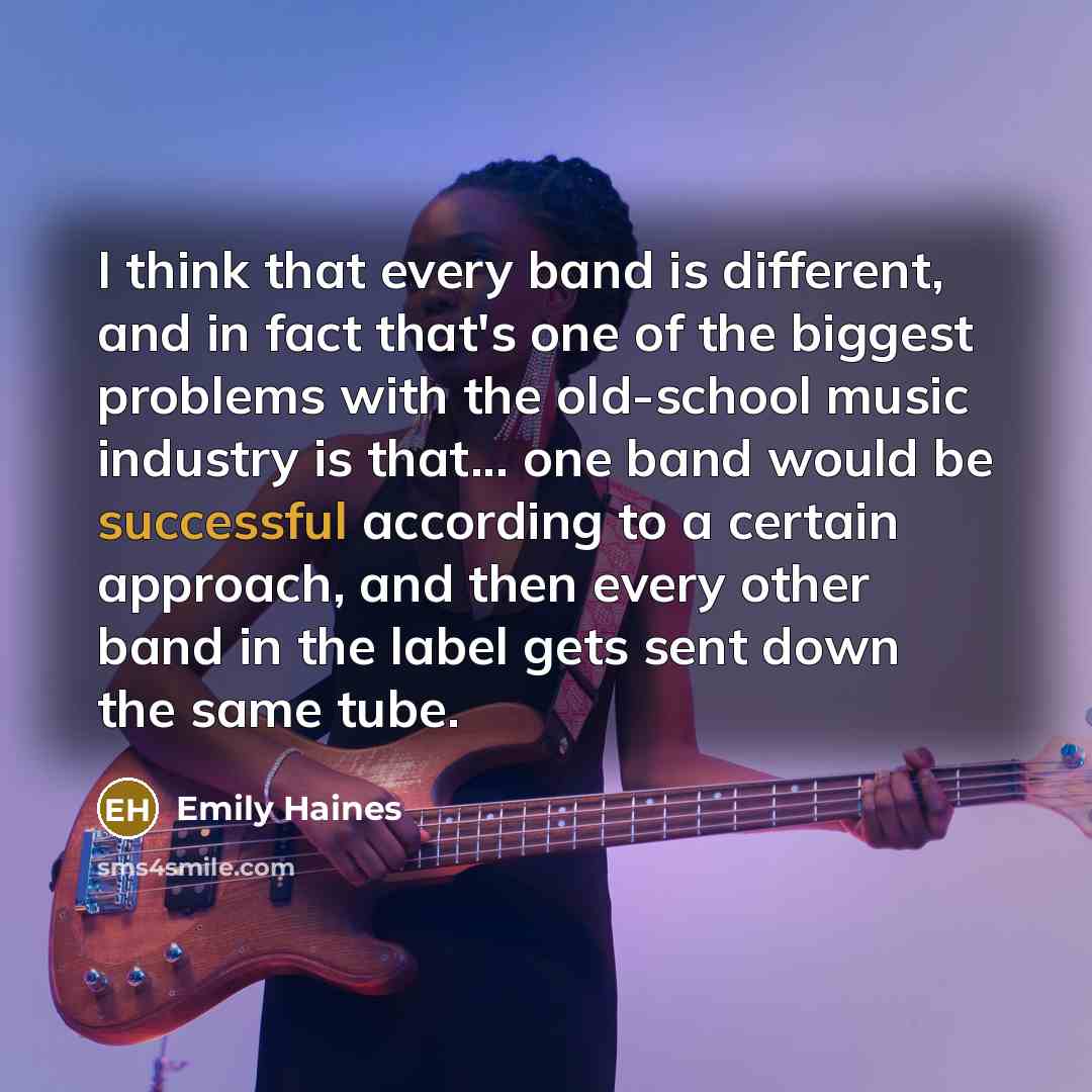 “I think that every band is different, and in fact…” quote by Emily Haines