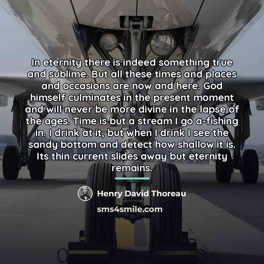 “In eternity there is indeed something true and sublime. But…” quote by Henry David Thoreau