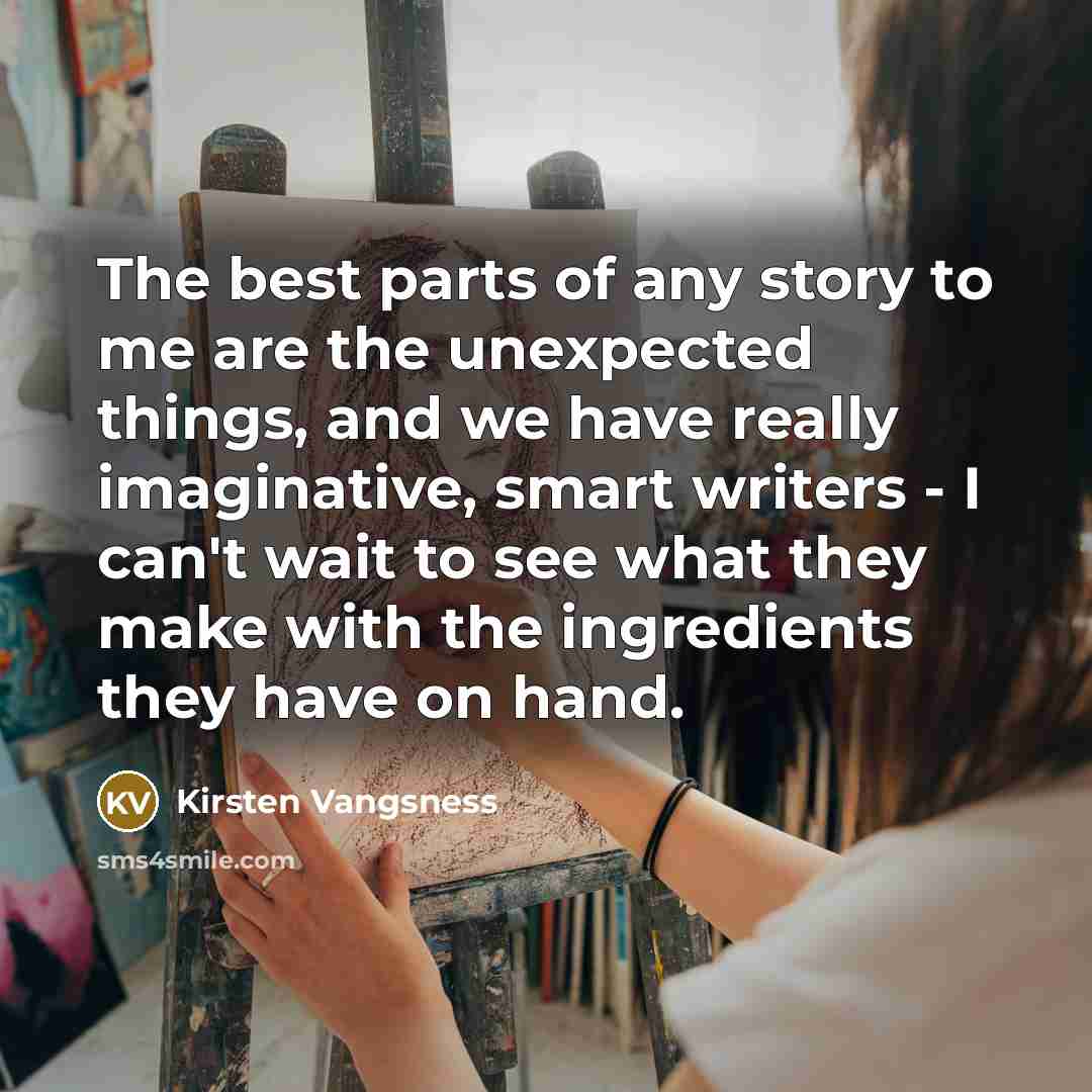 “The best parts of any story to me are the…” quote by Kirsten Vangsness