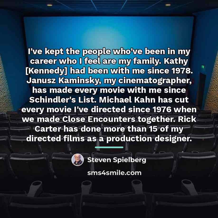 “I've kept the people who've been in my career who…” quote by Steven Spielberg