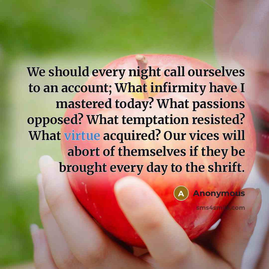 “We should every night call ourselves to an account; What…” quote by Anonymous