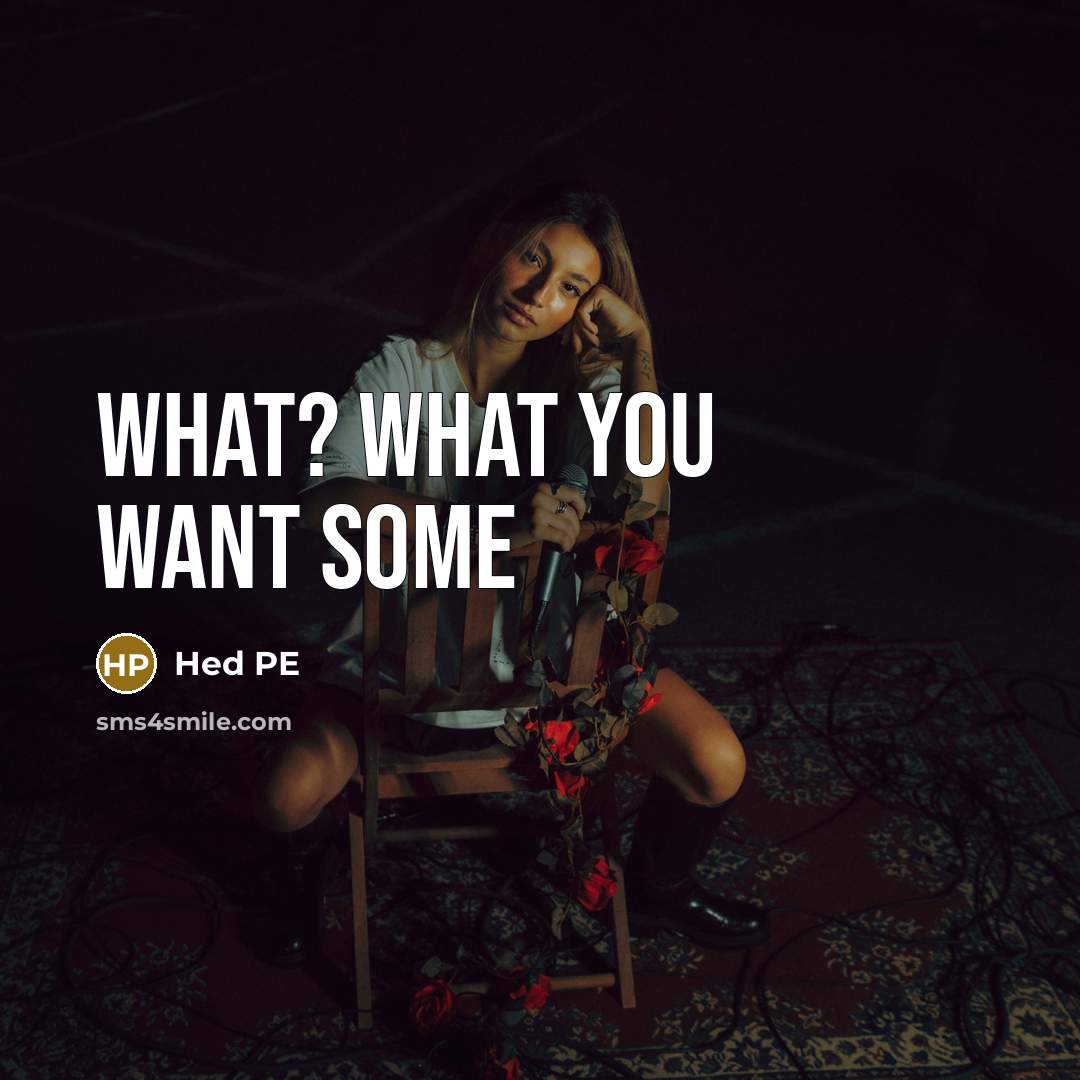 “What? What you want some…” quote by Hed PE