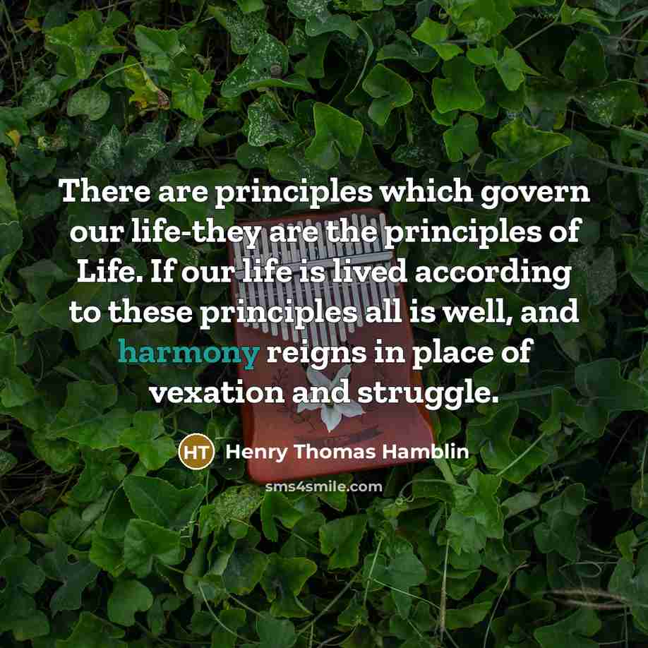 “There are principles which govern our life-they are the principles…” quote by Henry Thomas Hamblin