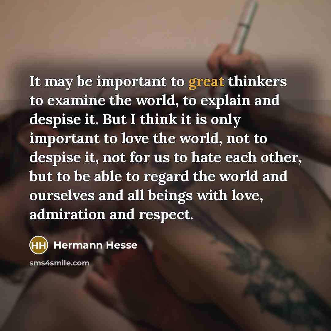 “It may be important to great thinkers to examine the…” quote by Hermann Hesse