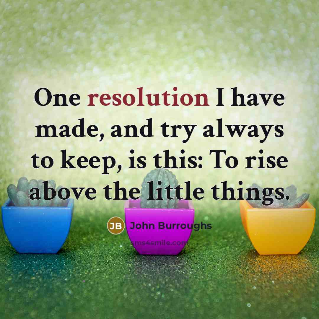 “One resolution I have made, and try always to keep,…” quote by John Burroughs