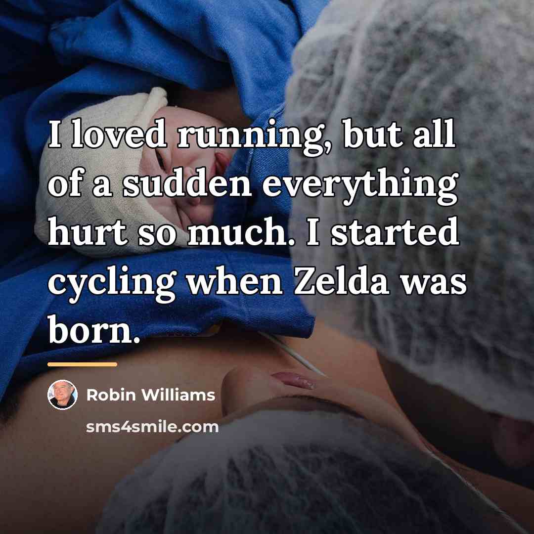 “I loved running, but all of a sudden everything hurt…” quote by Robin Williams