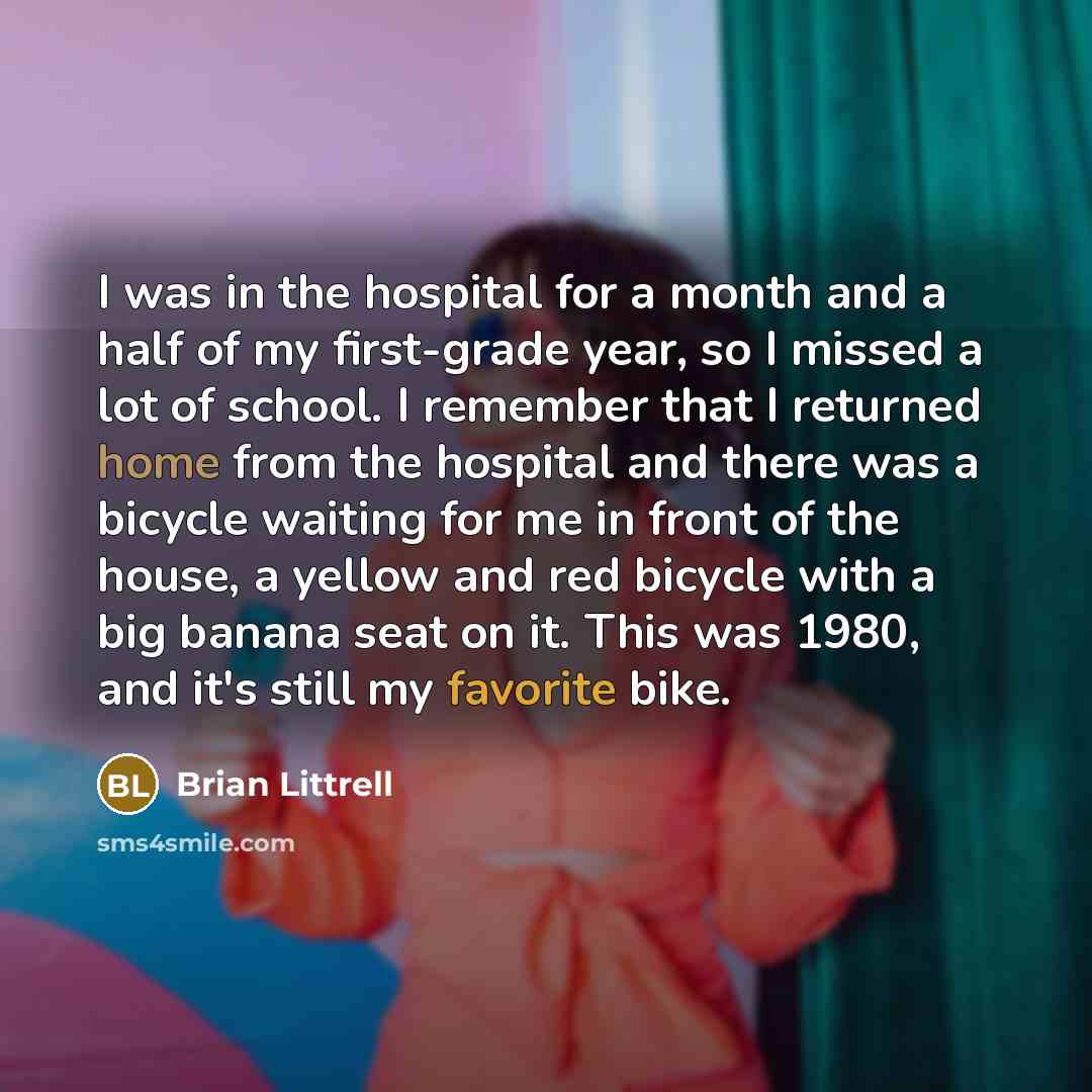 “I was in the hospital for a month and a…” quote by Brian Littrell