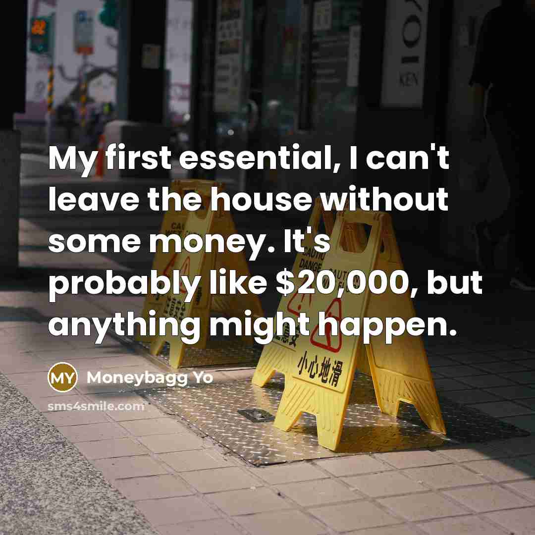 “My first essential, I can't leave the house without some…” quote by Moneybagg Yo