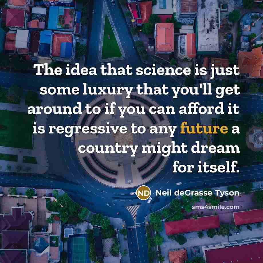 “The idea that science is just some luxury that you'll…” quote by Neil deGrasse Tyson