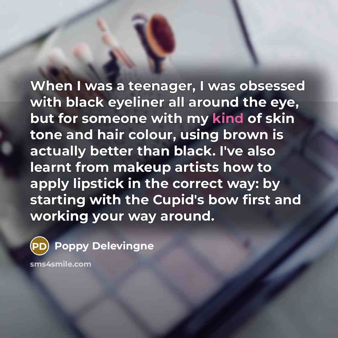 “When I was a teenager, I was obsessed with black…” quote by Poppy Delevingne