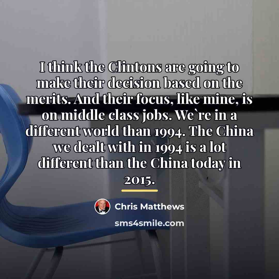 “I think the Clintons are going to make their decision…” quote by Chris Matthews