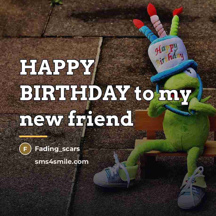 “HAPPY BIRTHDAY to my new friend…” quote by Fading_scars