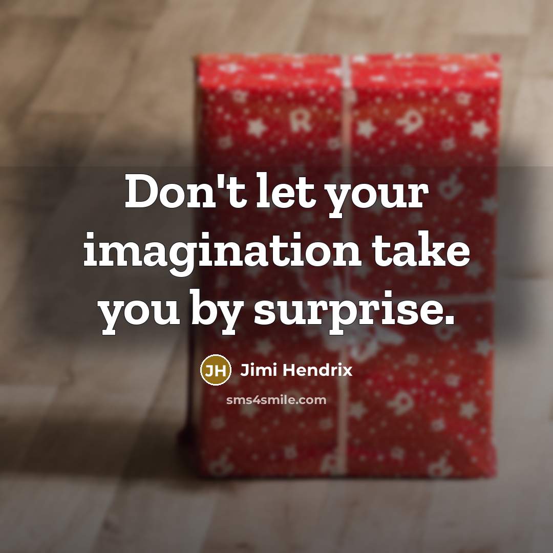 “Don't let your imagination take you by surprise.…” quote by Jimi Hendrix