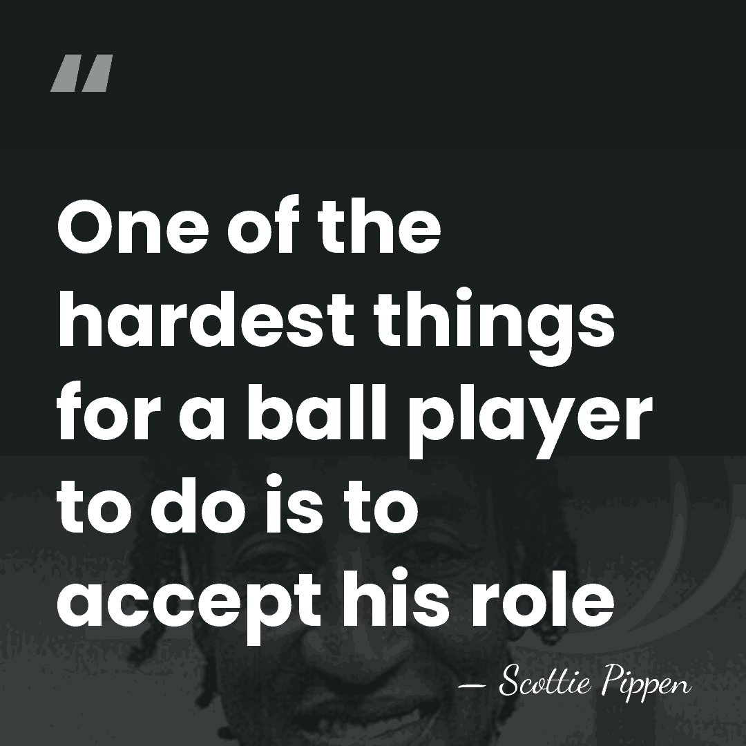 One of the hardest things for a ball player to do is&hellip; - Scottie Pippen