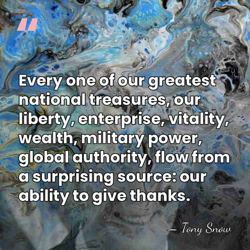 Every one of our greatest national treasures, our liberty, enterprise, vitality, wealth,&hellip; - Tony Snow