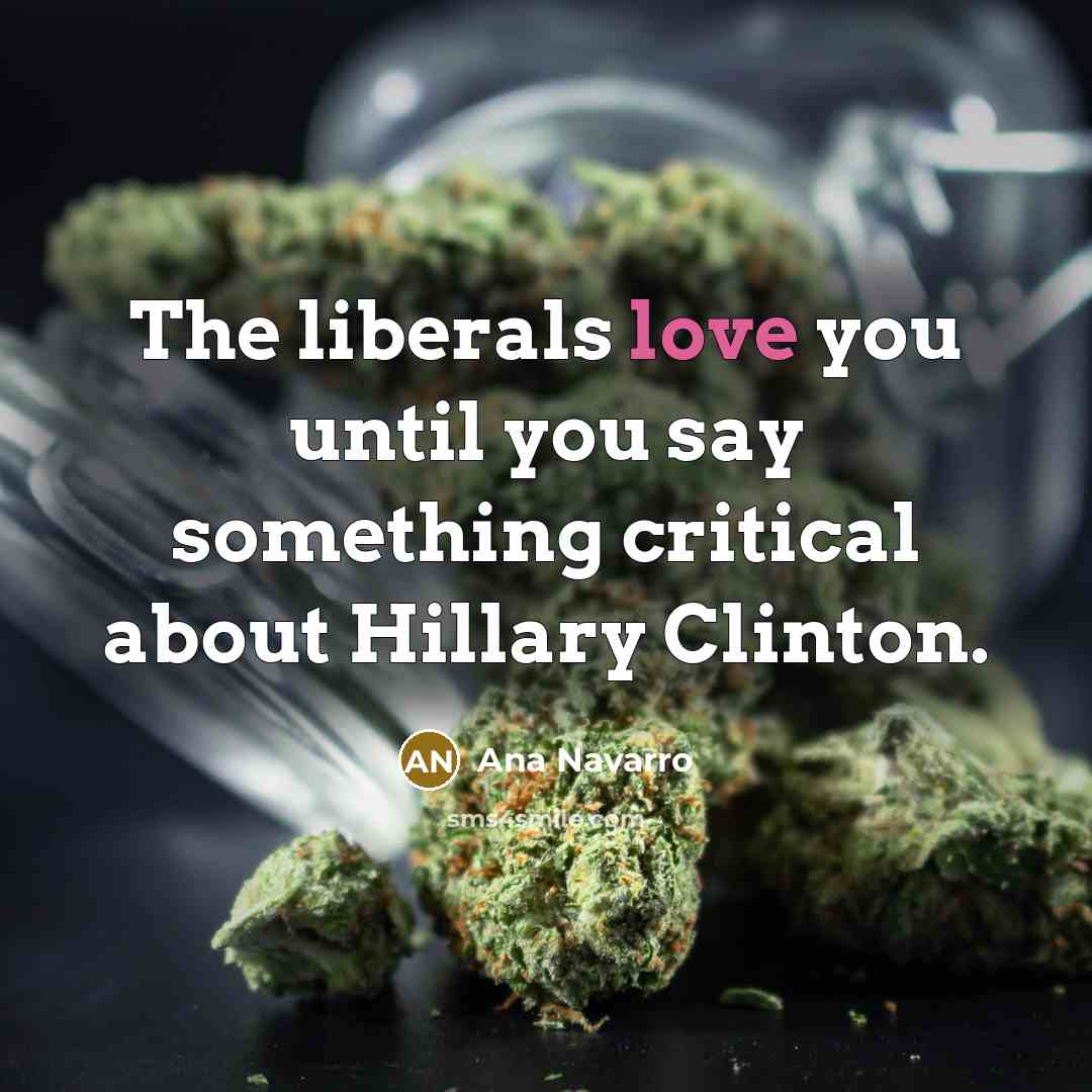 “The liberals love you until you say something critical about…” quote by Ana Navarro