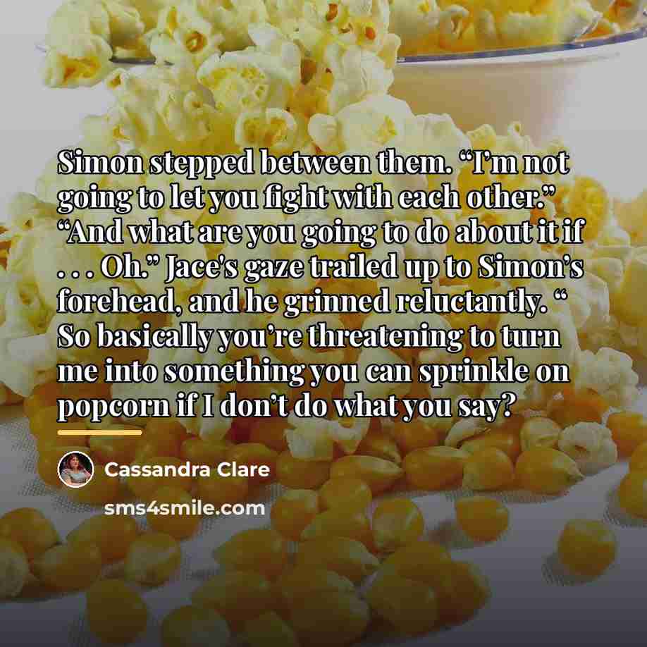 “Simon stepped between them. “I’m not going to let you…” quote by Cassandra Clare