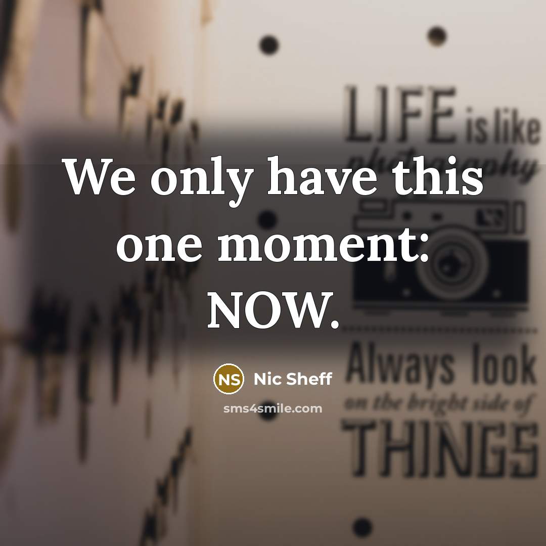 “We only have this one moment: NOW.…” quote by Nic Sheff