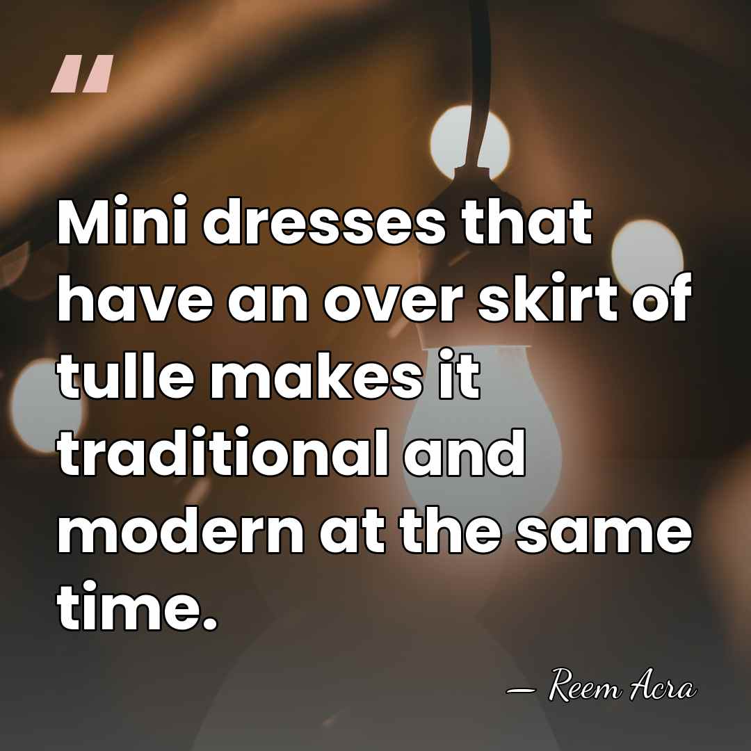 Mini dresses that have an over skirt of tulle makes it traditional&hellip; - Reem Acra
