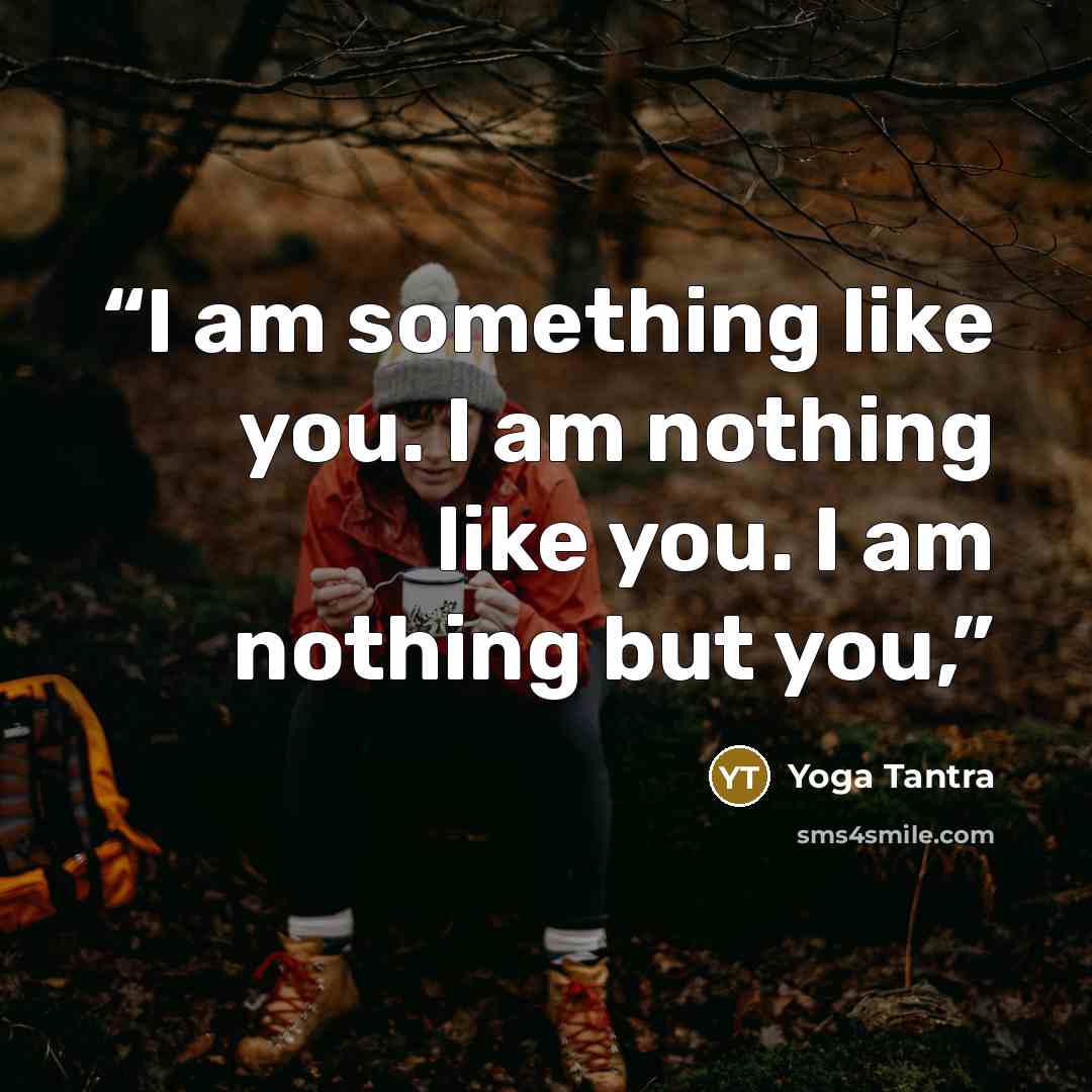 “I am something like you. I am nothing like you. I am nothing but you,” quote by Yoga Tantra