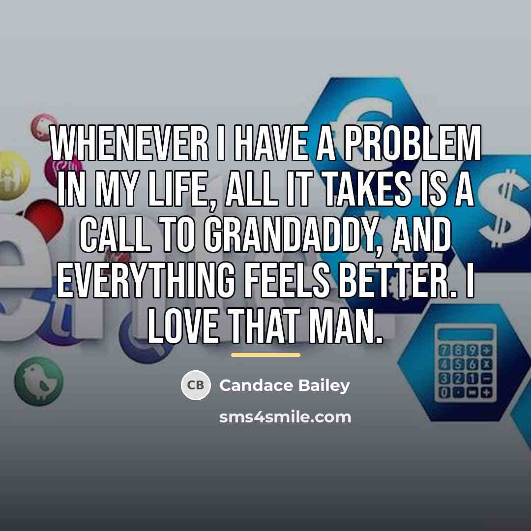 “Whenever I have a problem in my life, all it…” quote by Candace Bailey