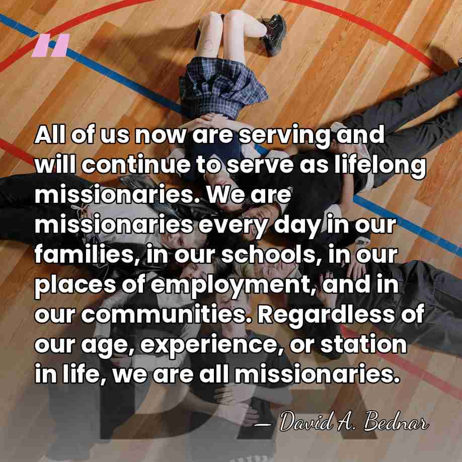 All of us now are serving and will continue to serve as&hellip; - David A. Bednar