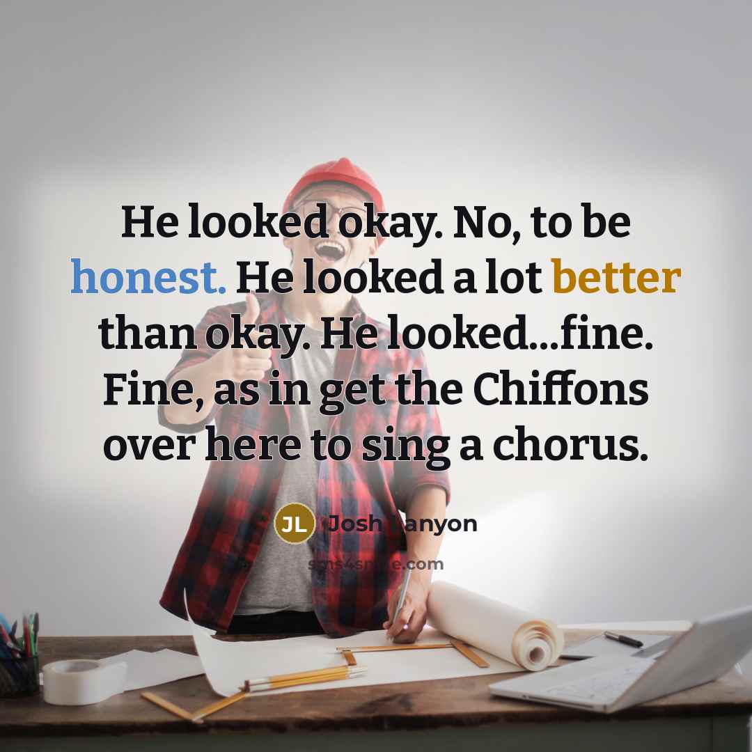 “He looked okay. No, to be honest. He looked a…” quote by Josh Lanyon