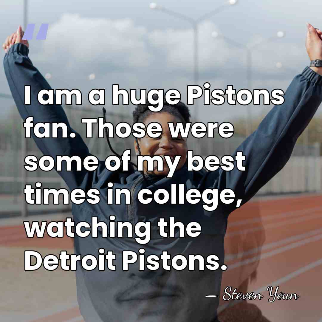 I am a huge Pistons fan. Those were some of my best&hellip; - Steven Yeun