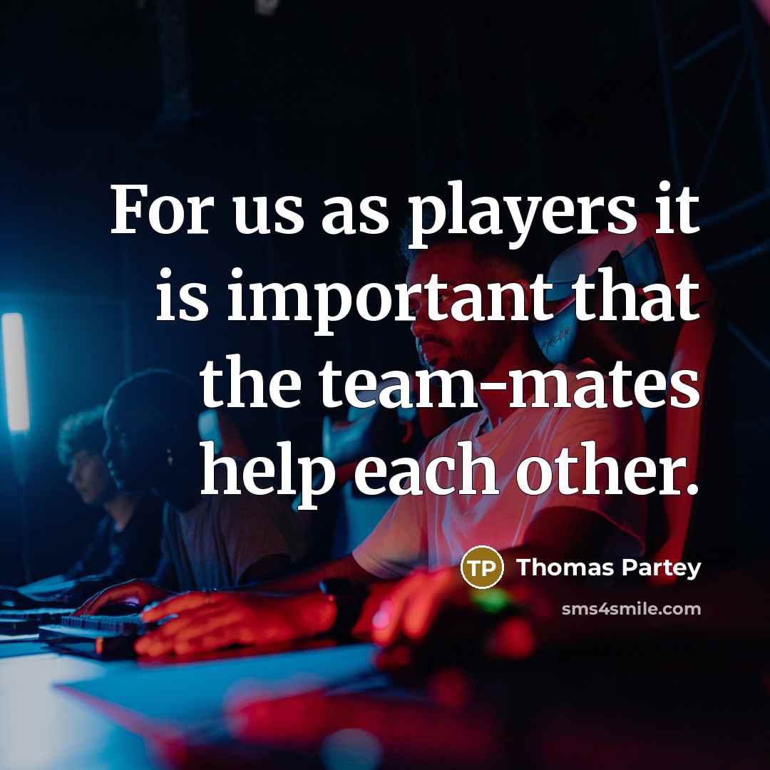“For us as players it is important that the team-mates…” quote by Thomas Partey