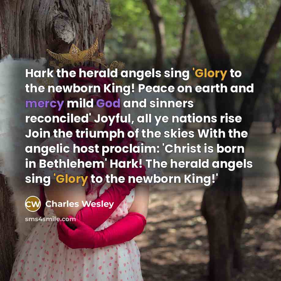 “Hark the herald angels sing 'Glory to the newborn King!…” quote by Charles Wesley