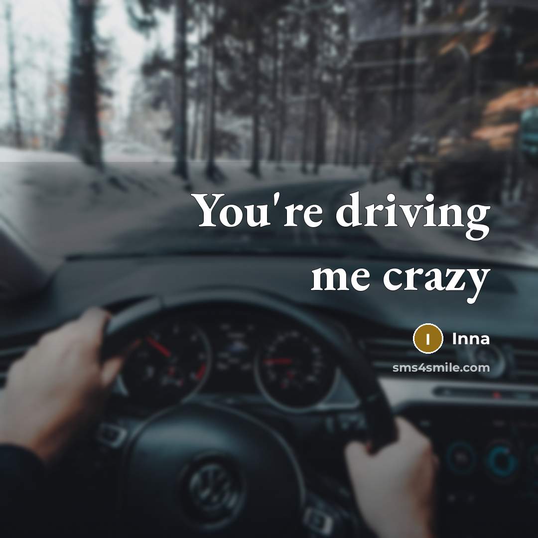 “You're driving me crazy” quote by Inna