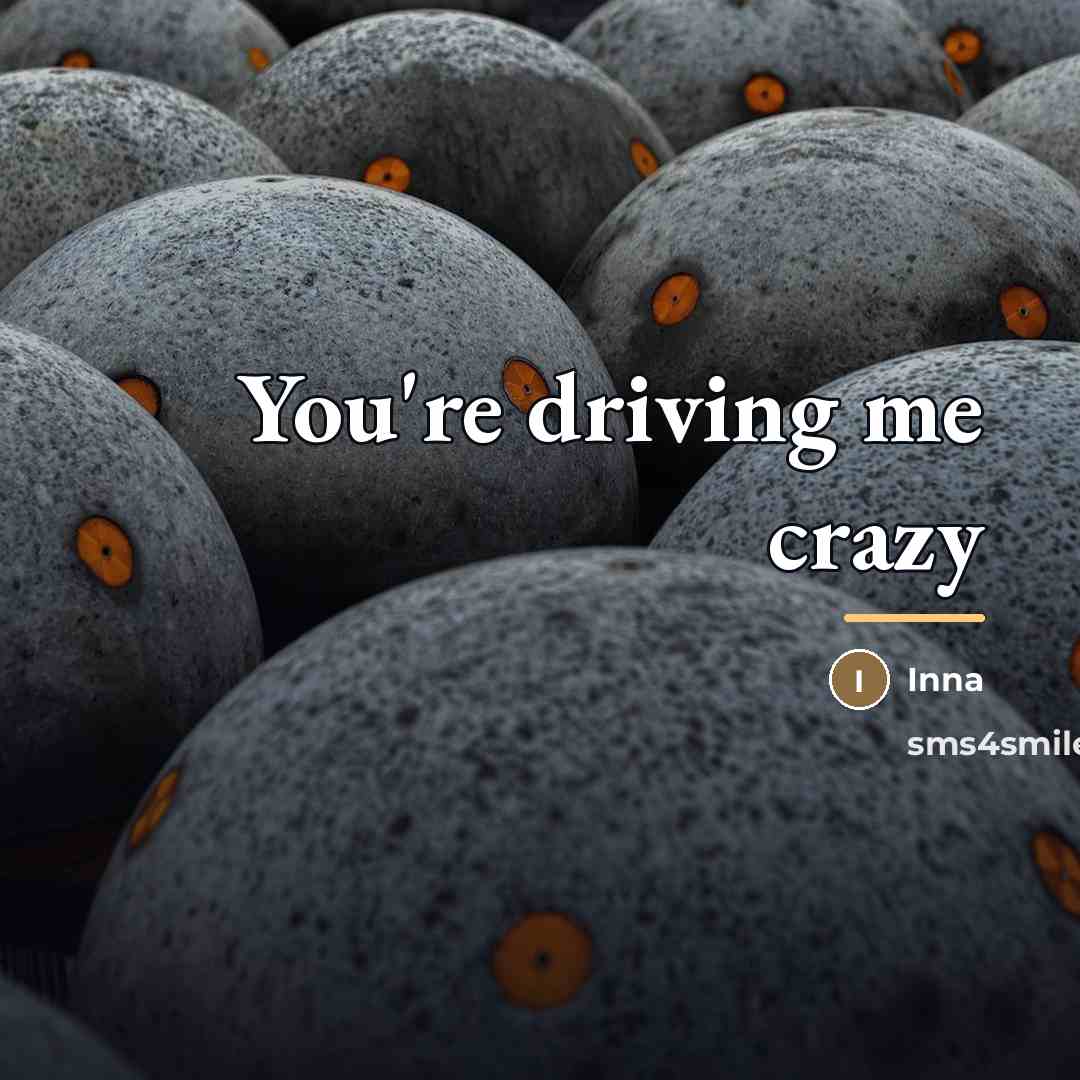 “You're driving me crazy…” quote by Inna
