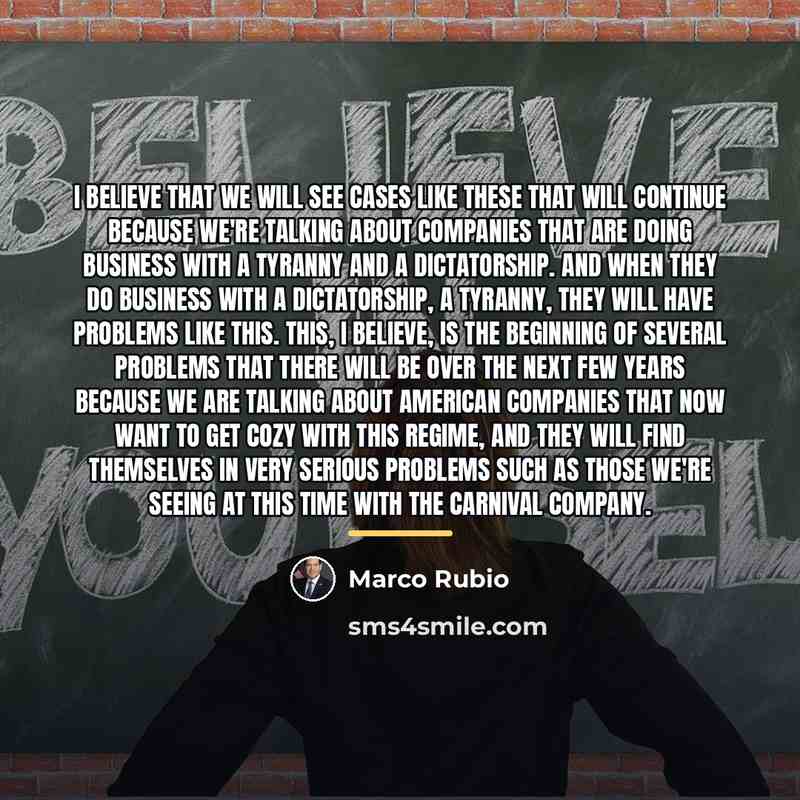 “I believe that we will see cases like these that…” quote by Marco Rubio