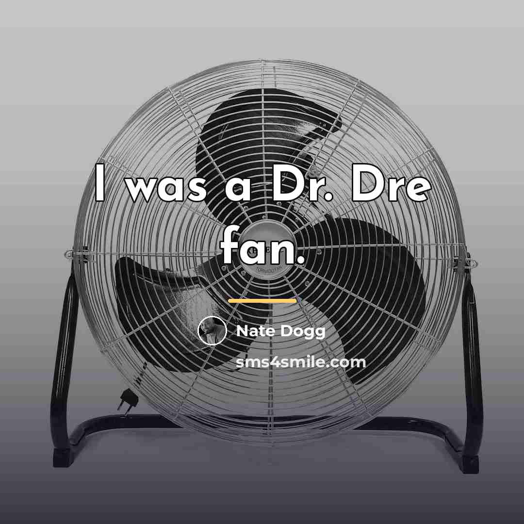 “I was a Dr. Dre fan.…” quote by Nate Dogg