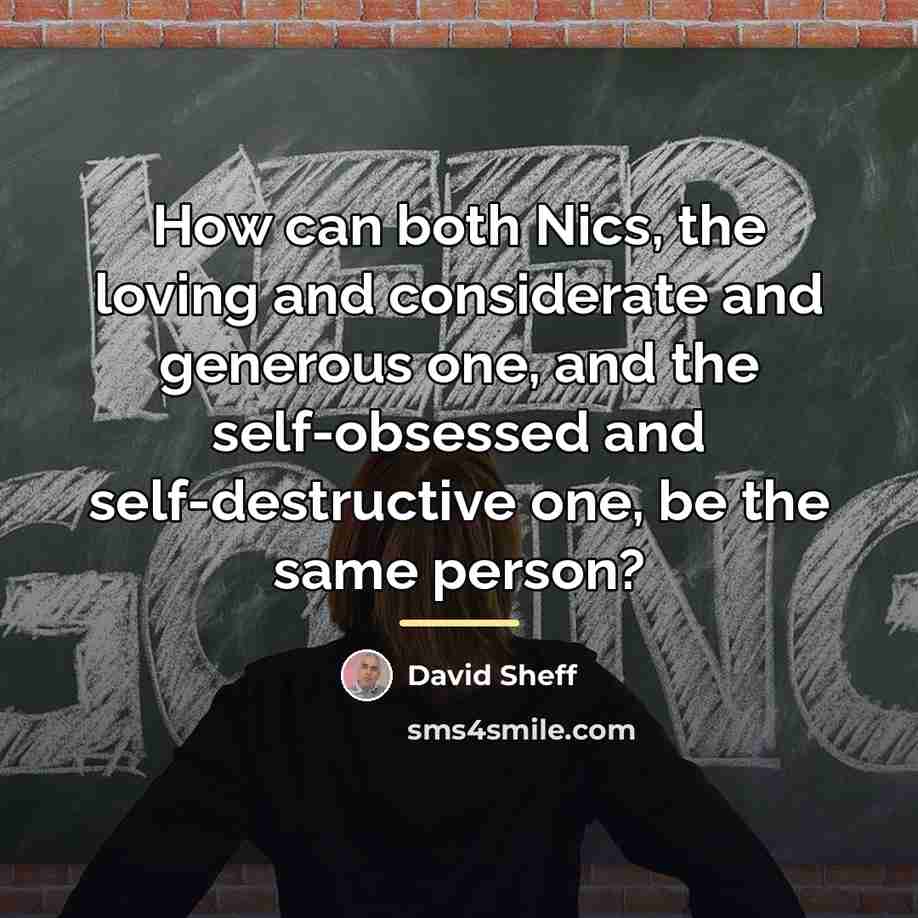 “How can both Nics, the loving and considerate and generous…” quote by David Sheff