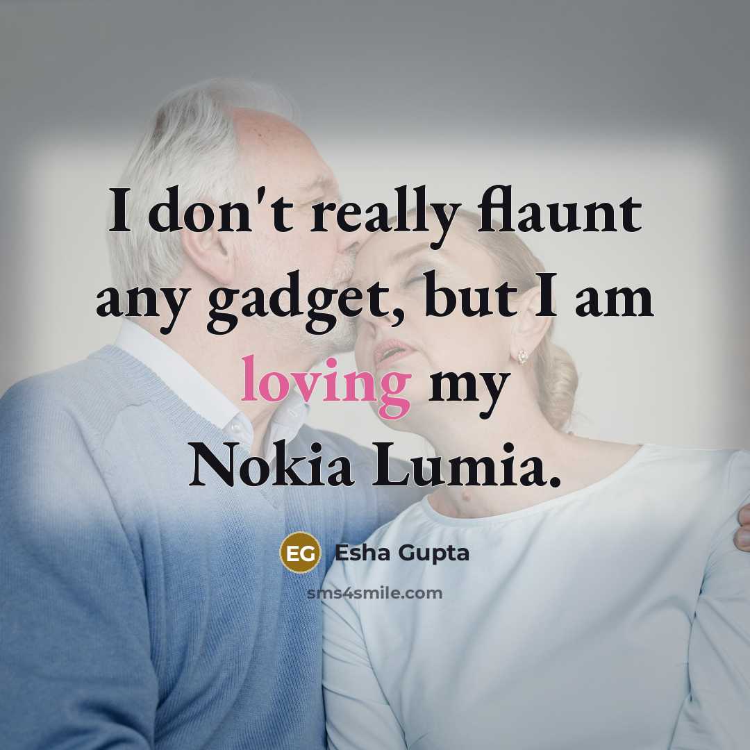 “I don't really flaunt any gadget, but I am loving…” quote by Esha Gupta