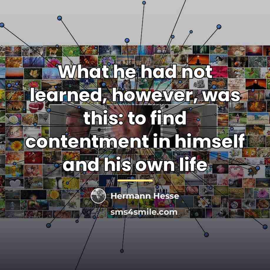 “What he had not learned, however, was this: to find…” quote by Hermann Hesse