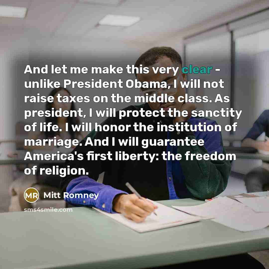 “And let me make this very clear - unlike President…” quote by Mitt Romney