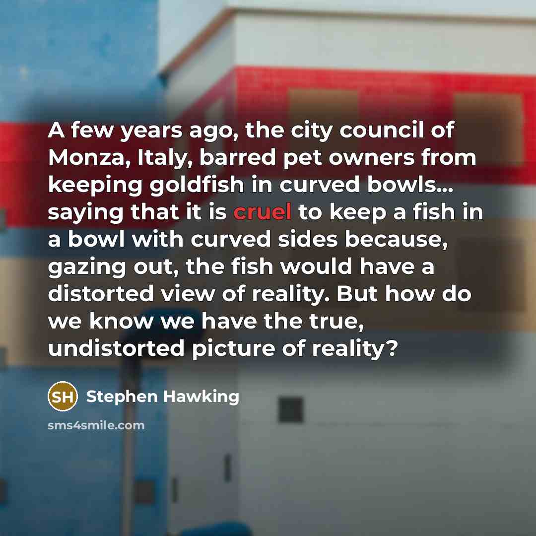 “A few years ago, the city council of Monza, Italy,…” quote by Stephen Hawking
